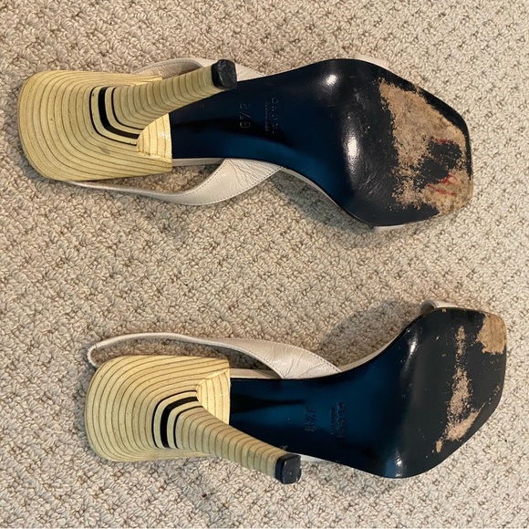 Tom Ford for Gucci Women's Vintage Cream Slingback Sandals Size 8.5 - Picture 2 of 8